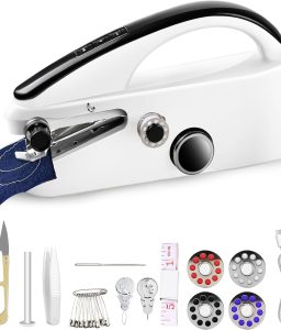 Handheld Sewing Machine, Easy to Use Portable Electric Mini Sewing Machines for Beginners with Two Speeds, with Complete Accessories Kit, Suitable for Home, Travel and DIY