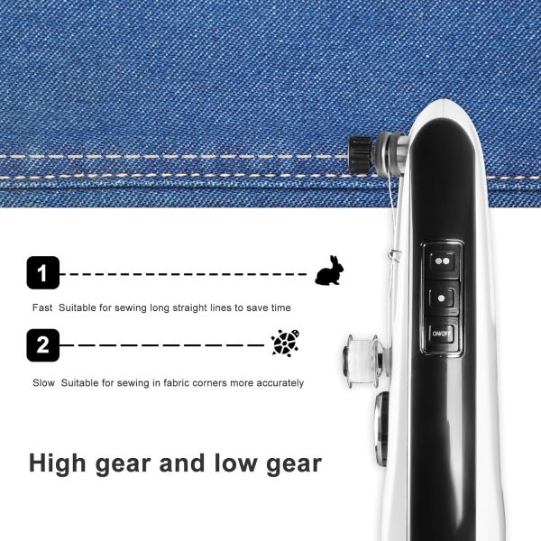 Handheld Sewing Machine, Easy to Use Portable Electric Mini Sewing Machines for Beginners with Two Speeds, with Complete Accessories Kit, Suitable for Home, Travel and DIY - Image 2