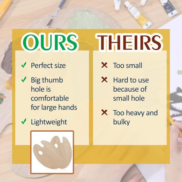 Mr. Pen Wooden Artist Palette, 2-pack Oil Palette - Image 5