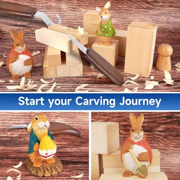 Wood Carving Tools, Wood Carving Kit 26-In-1 Whittling Kit- Includes Walnut Handle Wood Carving Knife,Whittling Knife, Hook Knife, Cut Resistant Gloves, Wood Carving Kit For Beginners - Image 7