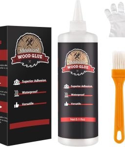 Wood Glue, Strongest Glue for Woodworking, Waterproof Clear Wood Glue for Furniture Heavy Duty, Interior & Exterior Furniture Glue for Crafts, Furniture, Baseboard, cabinets, Door (150g)